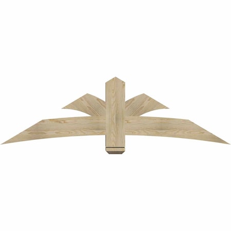 Ekena Millwork Davenport Rough Sawn Timber Gable Bracket, Douglas Fir, 72"W x 21"H x 6"D x 6"F, 7/12 Pitch GBW072X21X0606DAV00RDF